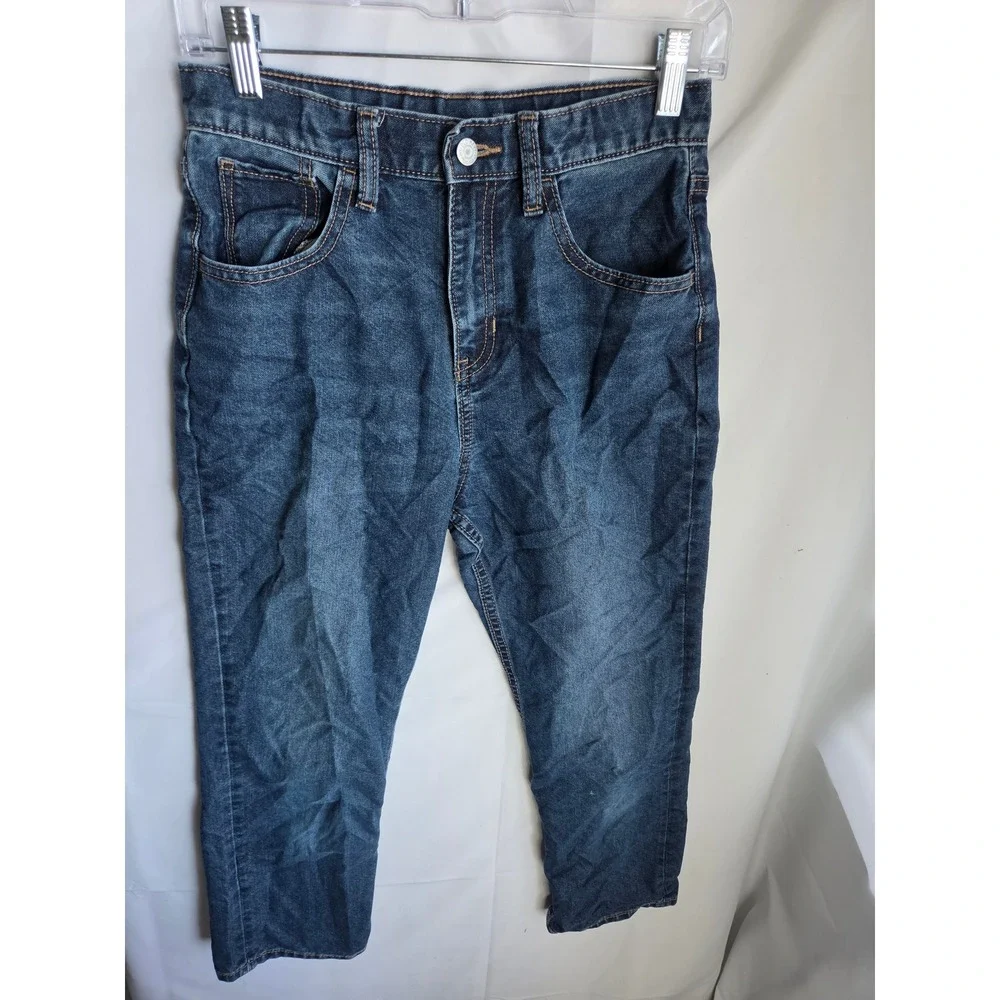 Old Navy Boys High Rise Slouchy Straight Built-In Tough Jeans